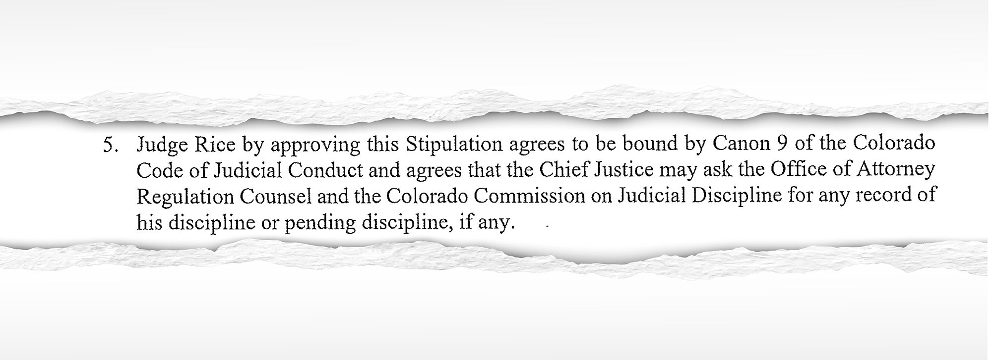 Rice 21 case: Former chief justice Nancy Rice agrees in 2021 to be bound by Canon 9, which ceased to exist in 2010. She also agrees her discipline record can be checked. It wasn't.(#5)