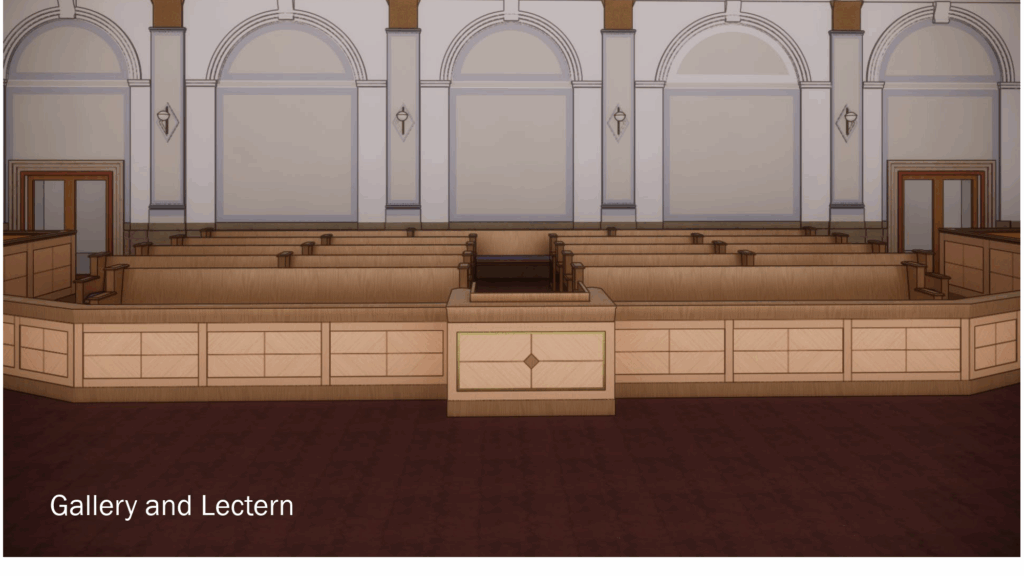 artist drawing of denver city council chambers