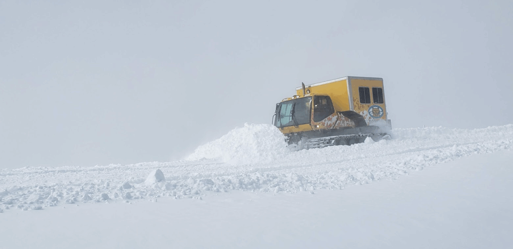 Transporting snow at Monarch Mountain. Photo courtesy Monarch Mountain