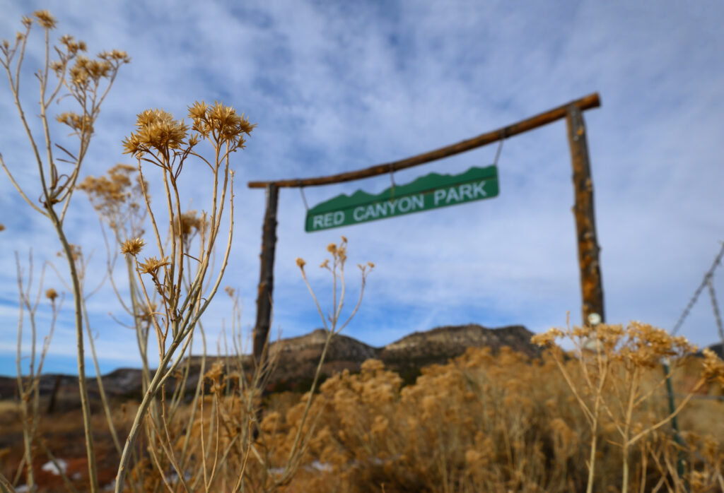The entrance to Red Canyon Park just outside Canon City, Colorado January 28, 2026. Photo by Mark Reis