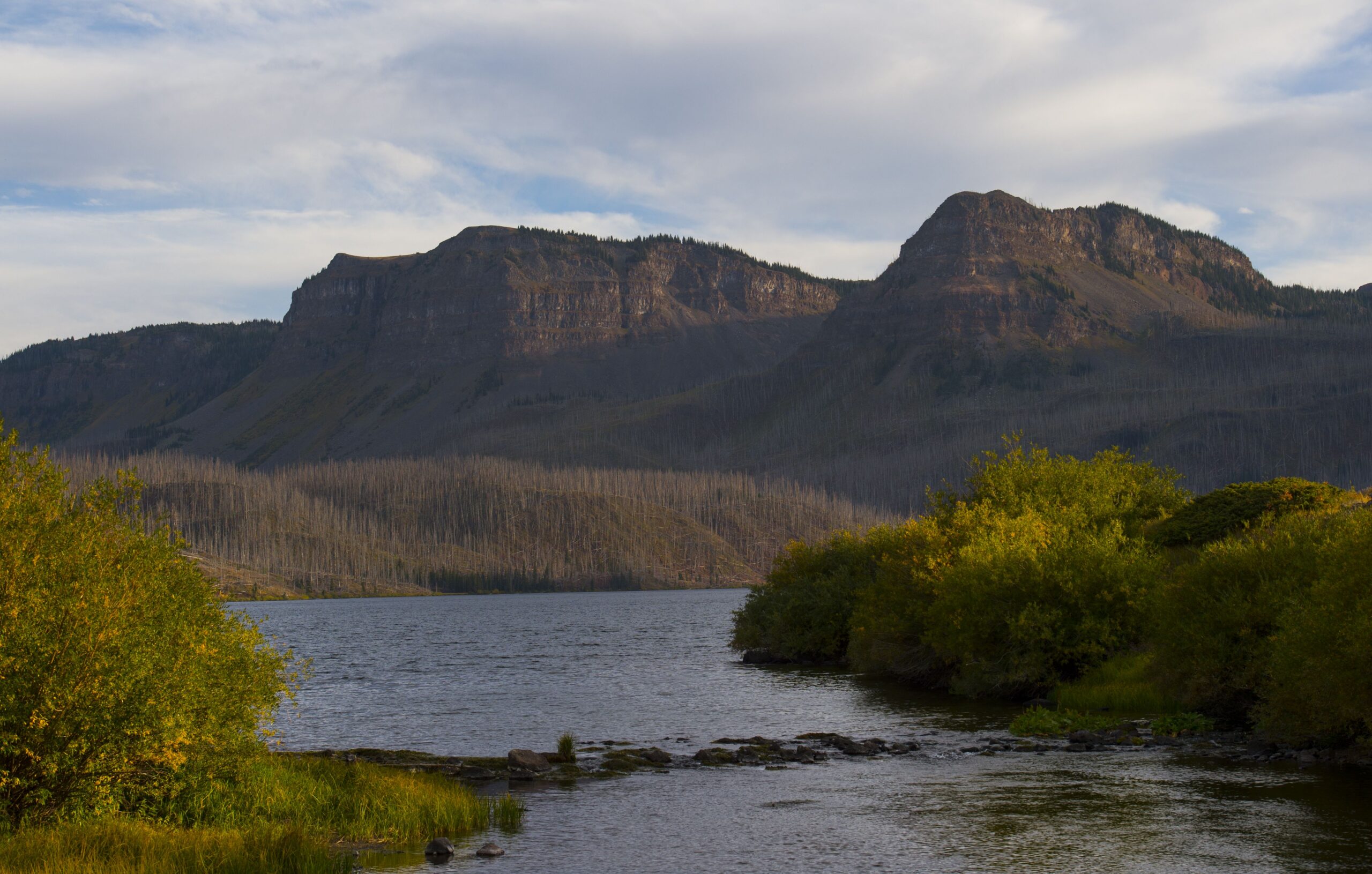 The colors of fall spot the landscape around Trappers Lake Thursday, Sept. 8, 2016, in northwest Colorado. (The Gazette, Christian Murdock)