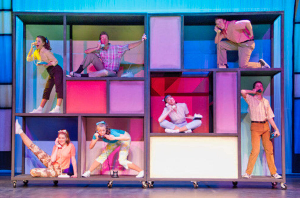 Janelle Orsborn, in the center square, in a Northglenn Youth Theatre production of 'Bye, Bye, Birdie.' (Provided by Kimberly Jongejan)