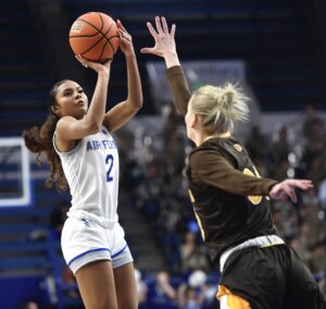 Handful of games remain for Milahnie Perry to finish climb up Air Force women’s scoring list