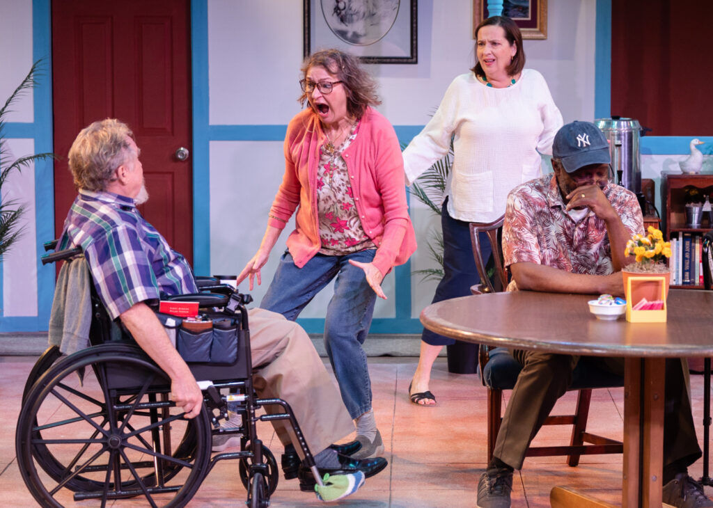 The cast Miners Alley Performing Arts' 2024 sleeper hit 'A Jukebox.for the Algonquin,' from left: Chris Kendall, Edith Weiss, Abby Apple Boes and Dwayne Carrington. Kendall and Weiss are reunited on the new 'Fierce Satire and Mediocre Sex.' (Sarah Roshan Photography)