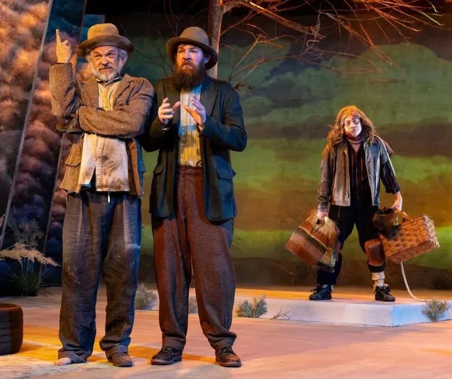 Andrew Uhlenhopp, Matthew Murry and David Stallings in the Aurora Fox's 'Waiting for Godot,' running through Feb. 22. (RDG Photography)