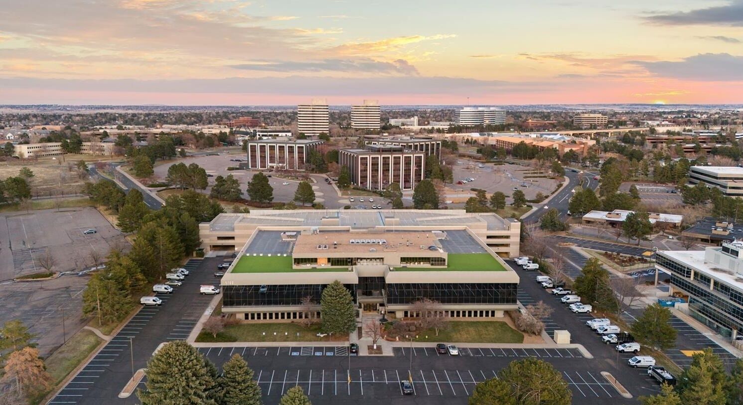 John Madden’s office-top penthouse is modest in scale to its DTC surroundings