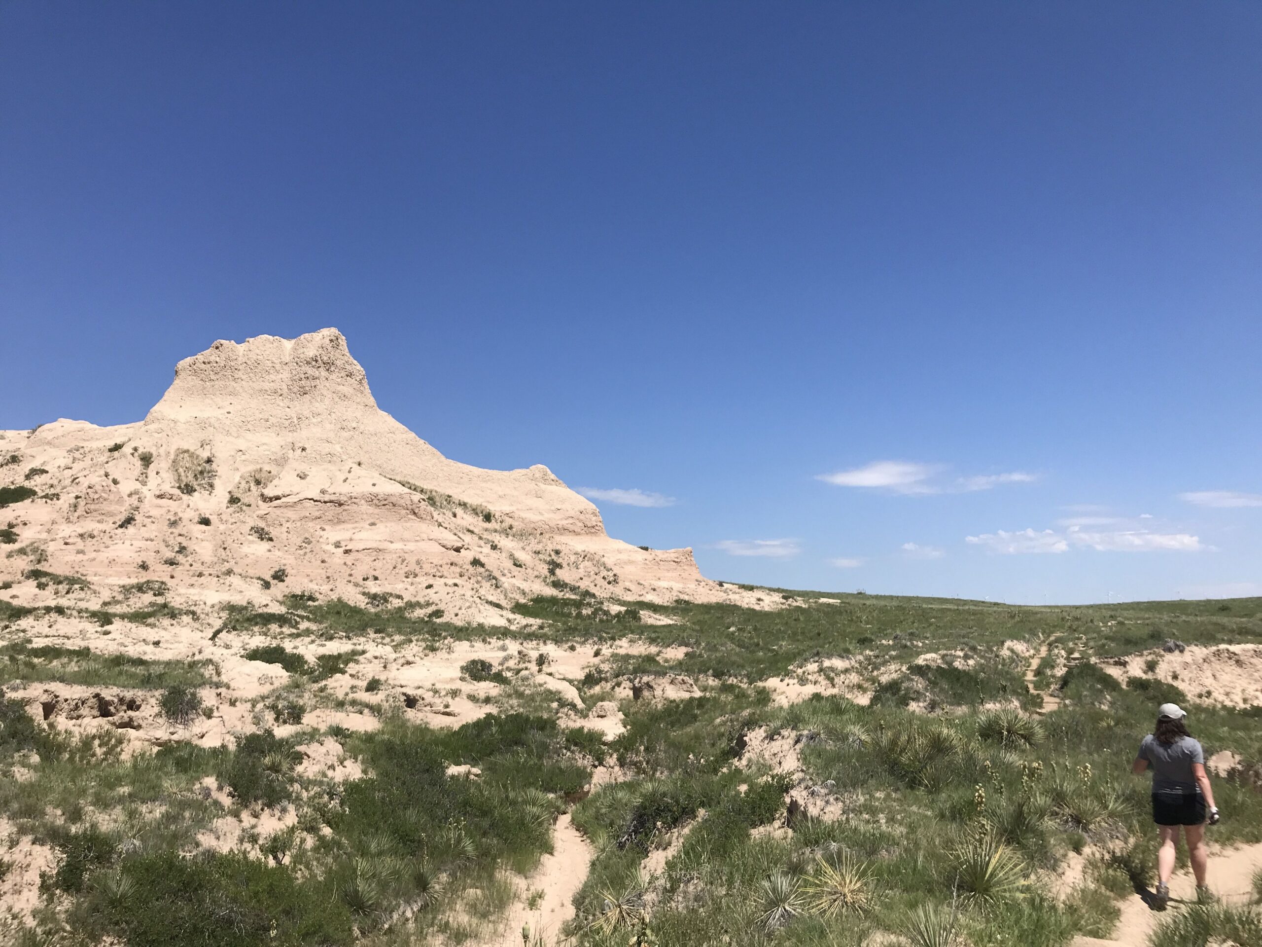 Rock outcrops pop up from the flat terrain along the trail to Pawnee Buttes in northeast Colorado in July 2021. Seth Boster, The Gazette