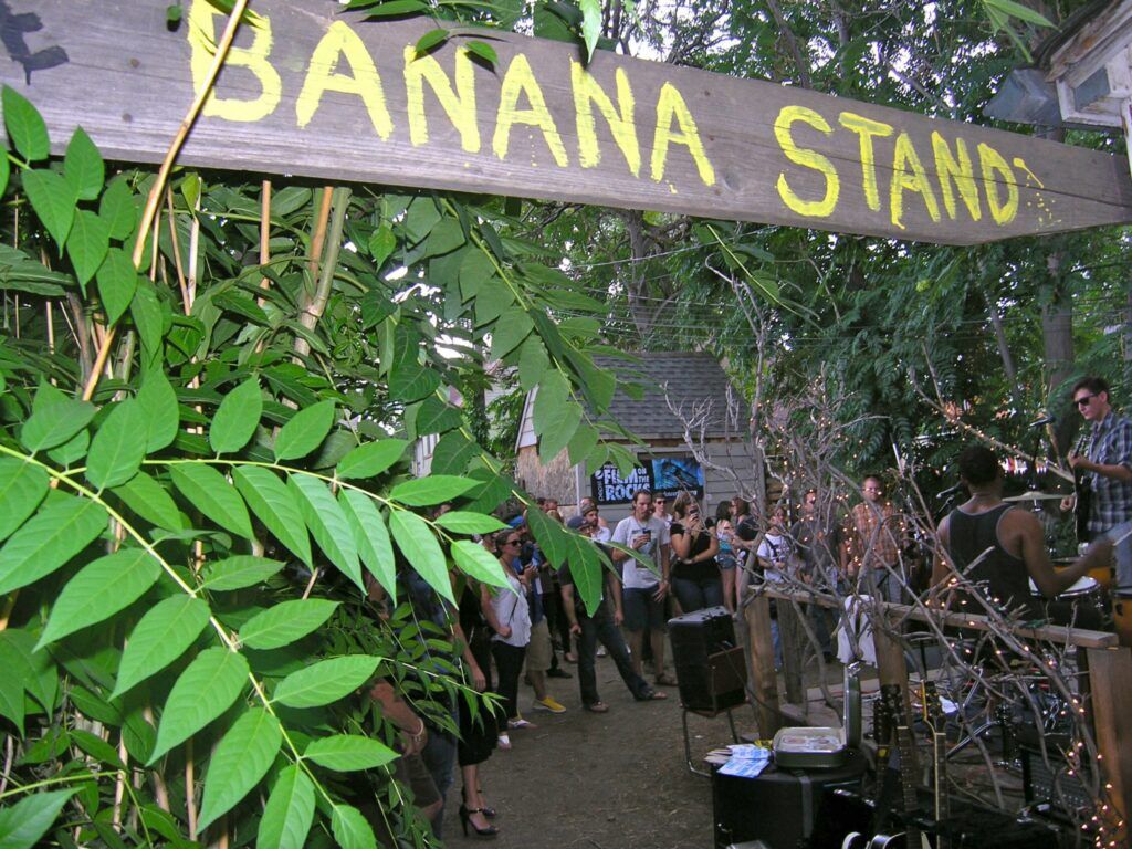 During its Baker years, the Underground Music Showcase became known for backyard shows like this one in 2012. (Photo by John Moore)