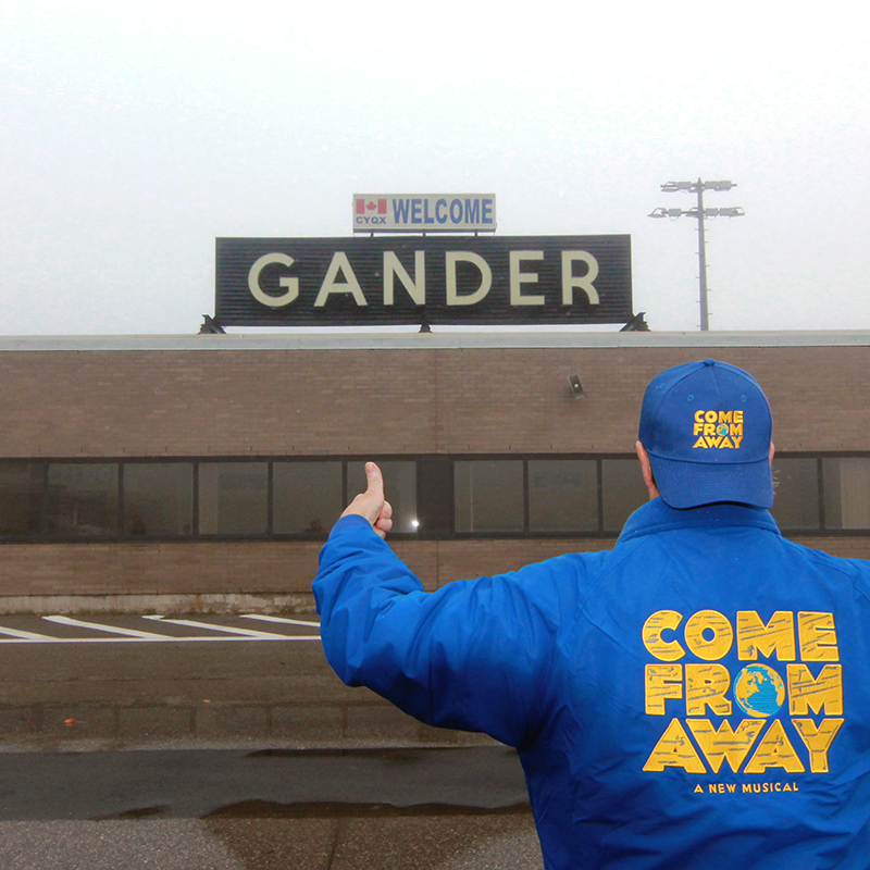The creative team from 'Come From Away' returned to the Gander airport in 2011 to reacquaint with locals and matk the 10th anniversary of 9/11 (Courtesy Come From Away)