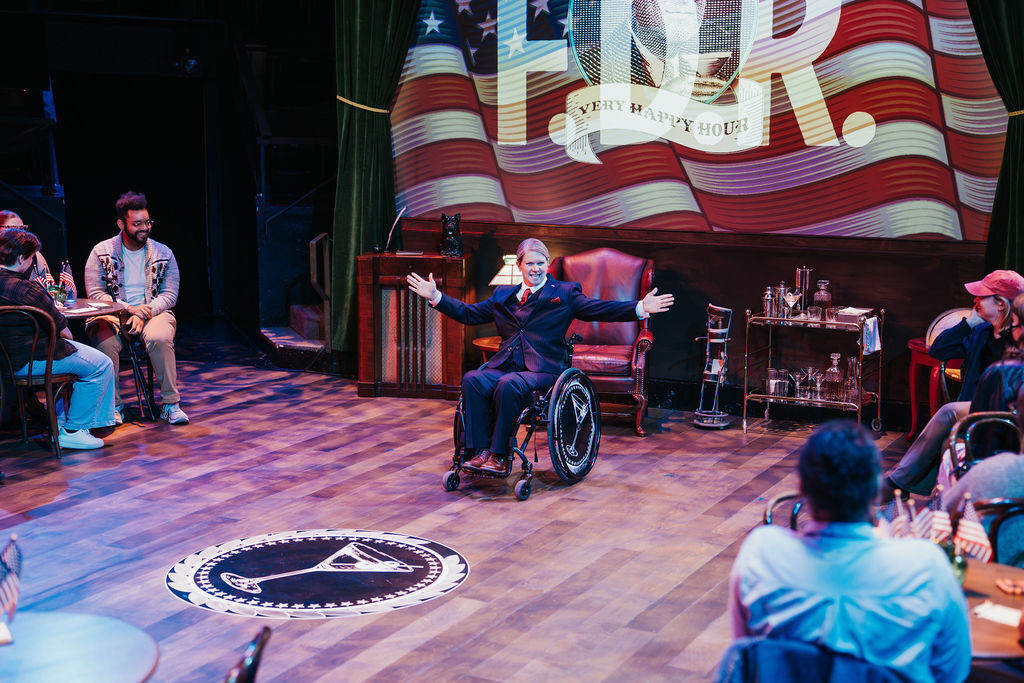 Regan Linton in 'FDR's Very Happy Hour' in Louisville, Ky. The play's national tour will launch in Denver in October. (Photo by Audrey Cecil)