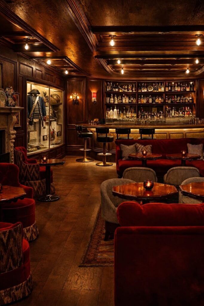 A render of a planned bar in a Manitou Springs Hotel.