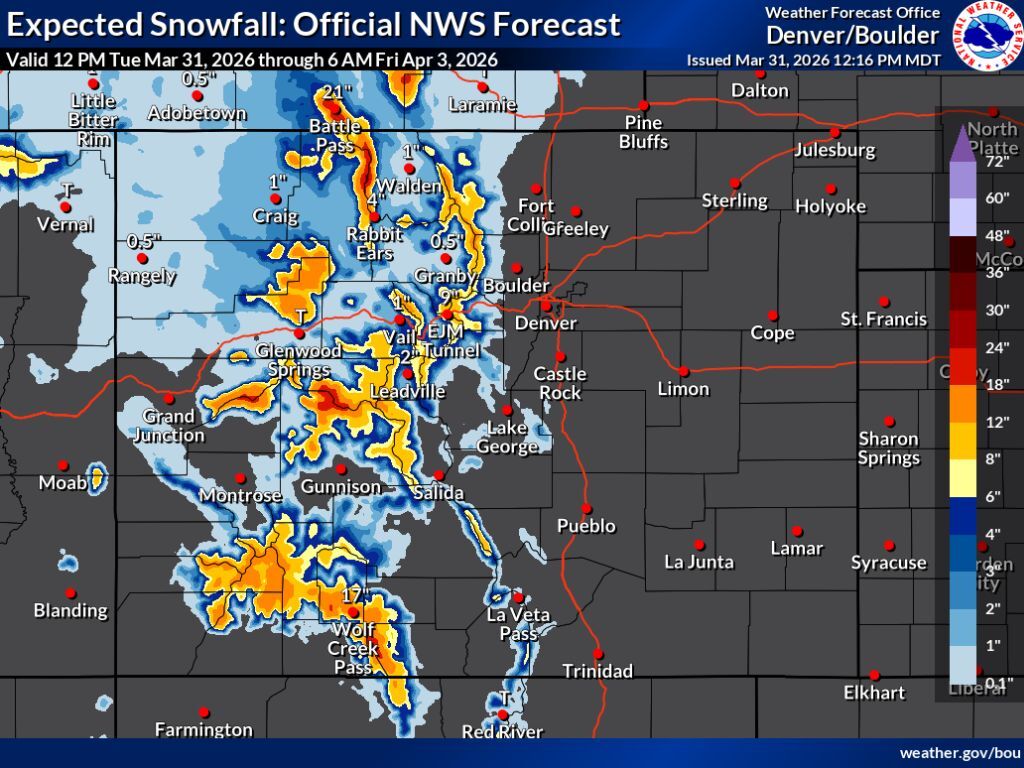 Snow to hit Colorado high country with winter weather advisory and dangerous travel conditions possible
