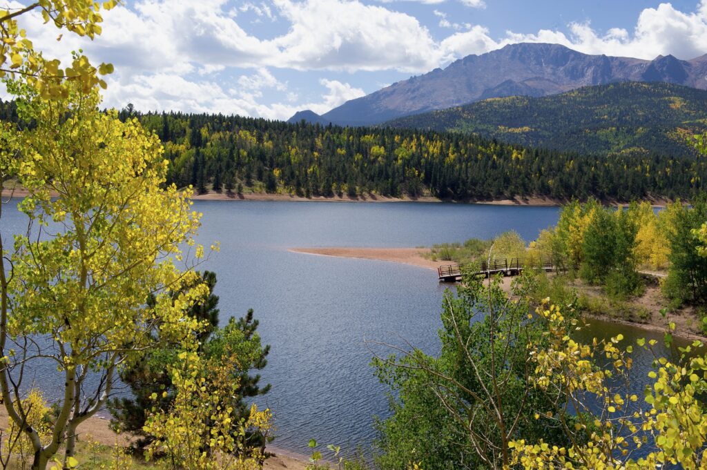 Fall colors pop at Crystal Creek Reservoir. Photo courtesy Colorado Springs Utilities
