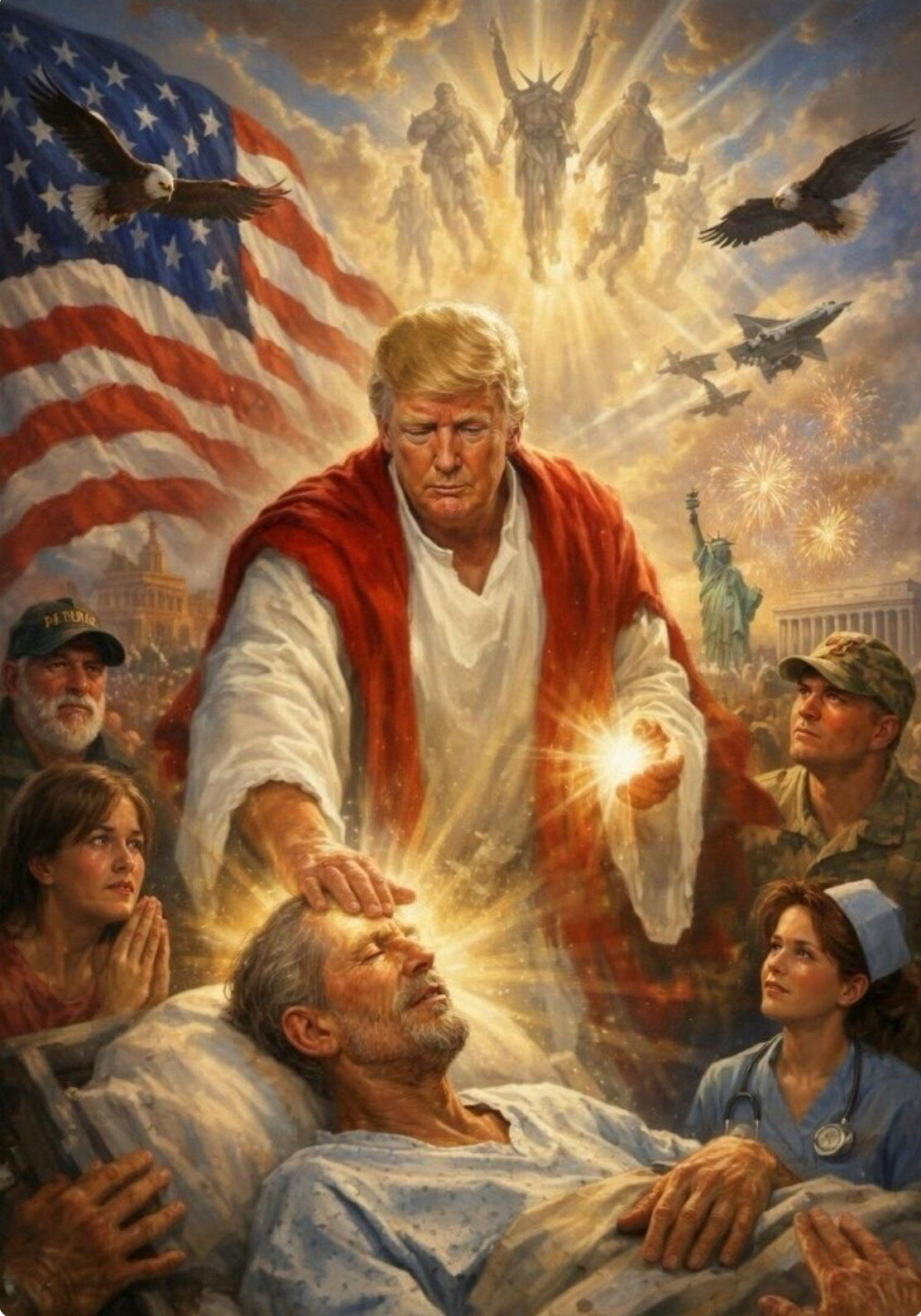Trump says he shared AI-Jesus image thinking it showed him as a ‘doctor’