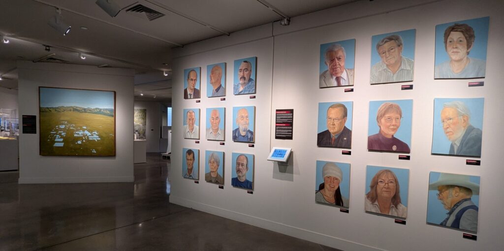 Jeff Gipe's 'The Half-Life of Memory' is a collection of artifacts and artwork from Rocky Flats that includes this "Wall of Portraits,' each coming with an authentic audio clip from the subject. One is of Jon Lipsky, the former FBI agent who led the federal raid on Rocky Flats in 1989 (Provided by the Arvada Center)