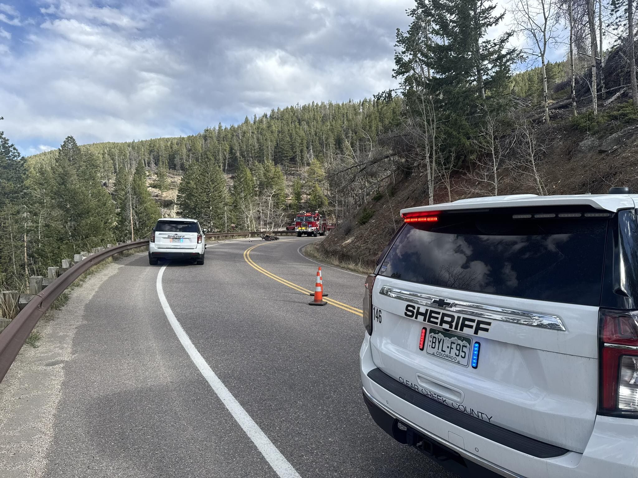Motorcycle crash closes winding stretch of mountain pass highway over weekend