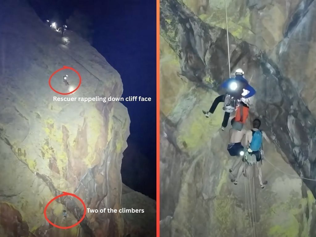 Night time rescue takes place on iconic 460-foot rock climbing route in Colorado
