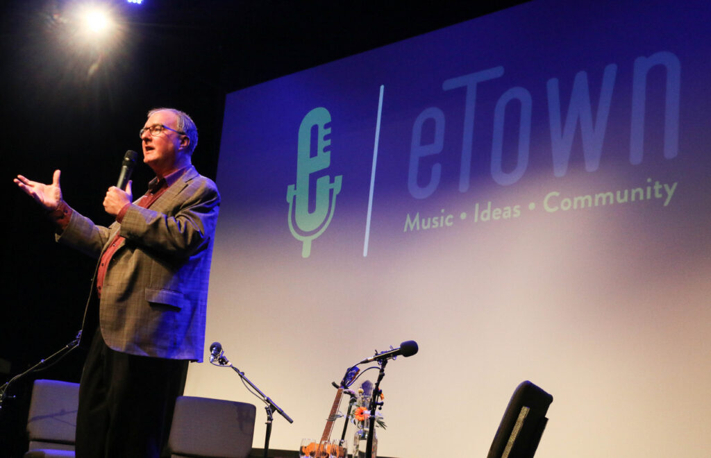 Boulder mayor Aaron Brockett at the 35th anniversary celebration of eTown at Boulder's eTown Hall on April 22, 2026. (John Moore/Denver Gazette)