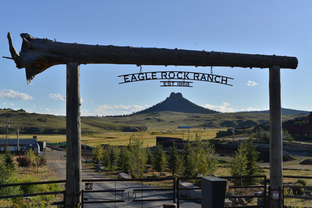 Entry gate to the Eagle Rock Ranch 