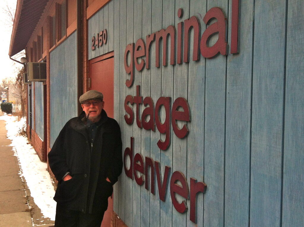 Ed Baierlein, shown outside what once was the Germinal Stage Denver at 44th Avenue and Alcott Street, was named Colorado Theater Person of the Year in 2007. (John Moore/Denver Gazette)