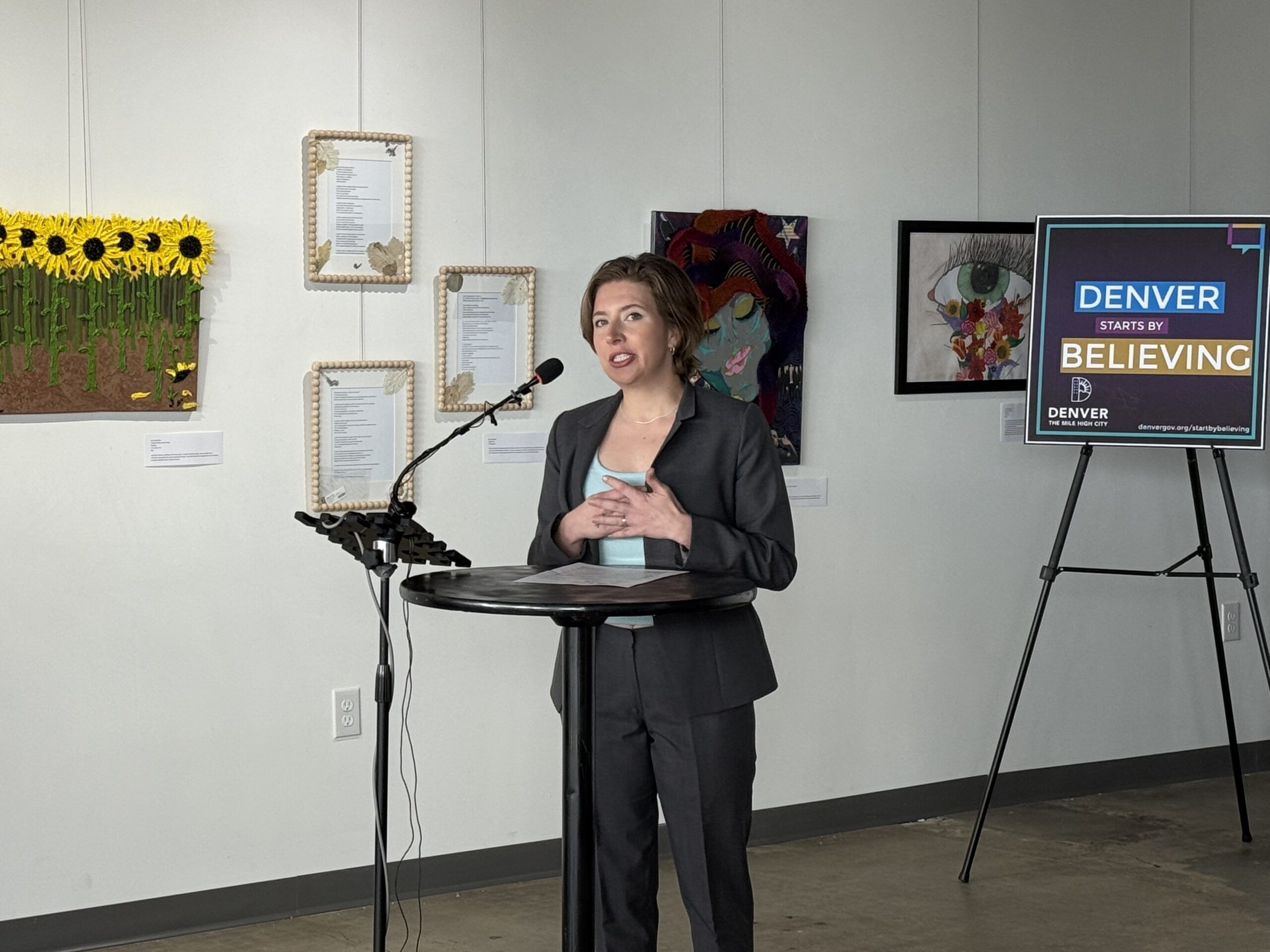 Denver officials, artists highlight start of Sexual Assault Awareness Month