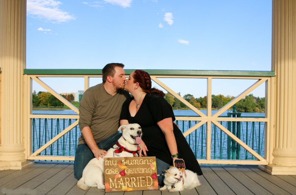 For decades,, the City Park bandshell has made the perfect spot for engagement photo shoots. That's where Denver Gazette Senior Arts Journalist John Moore took his nephew, Ian Thieme, and his now wife, Cate. The bandshell was destroyed by an arsonist last month. (John Moore, Denver Gazette)