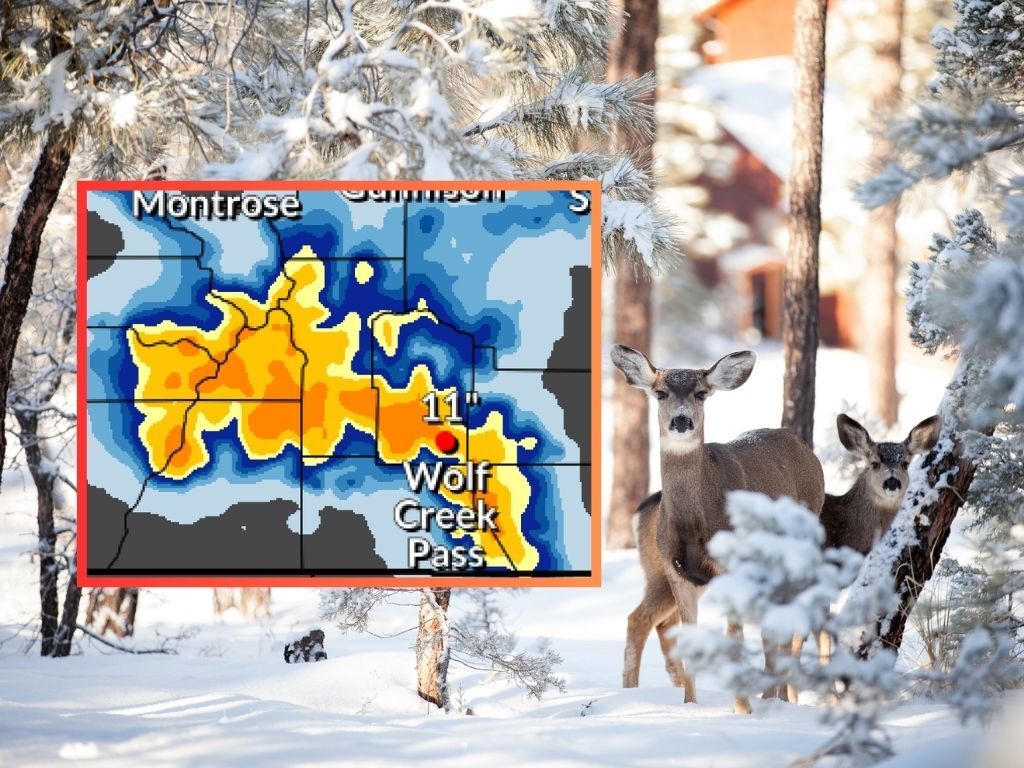 NWS mapping shows possibility of 12-plus inches of snow on some peaks this weekend