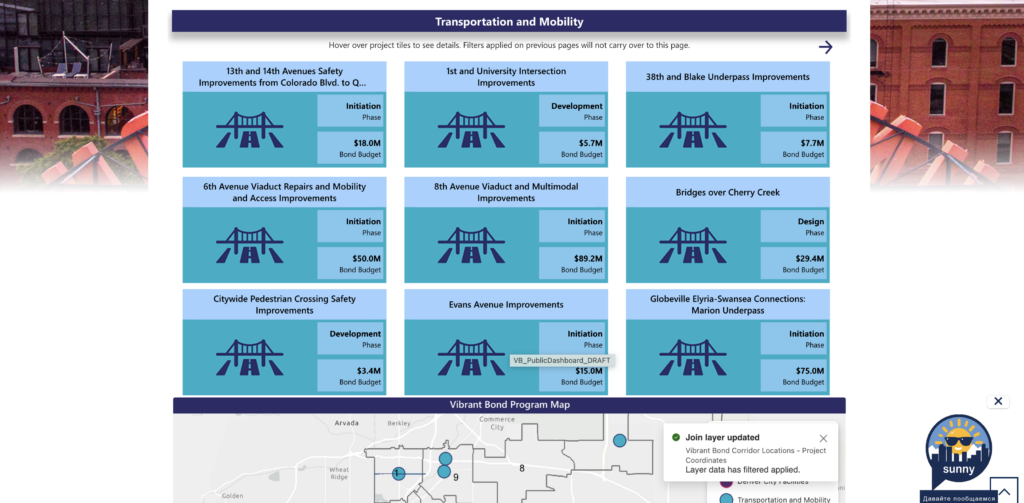 screen shot of a bond tracking website