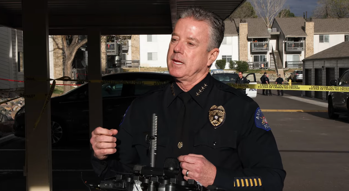 Aurora officer stabbed in head with ‘butcher knife,’ suspect dead in shooting