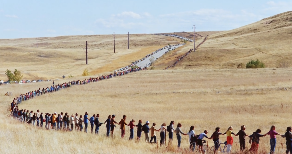 Screenshot from Jeff Gipe's short documentary 'The Encirclement,' which tells the story of 17,000 protesters who nearly encircled the Rocky Flats nuclear plant in 1983. (Jeff Gipe)