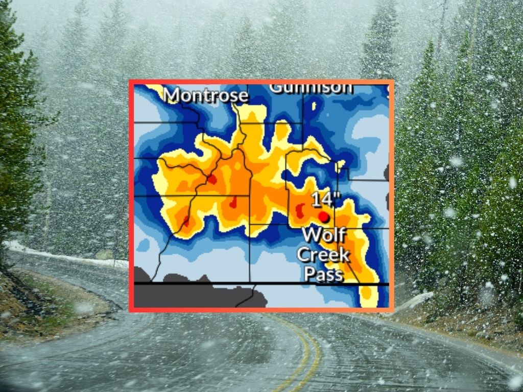 About 18 inches of snow could hit some Colorado peaks this week