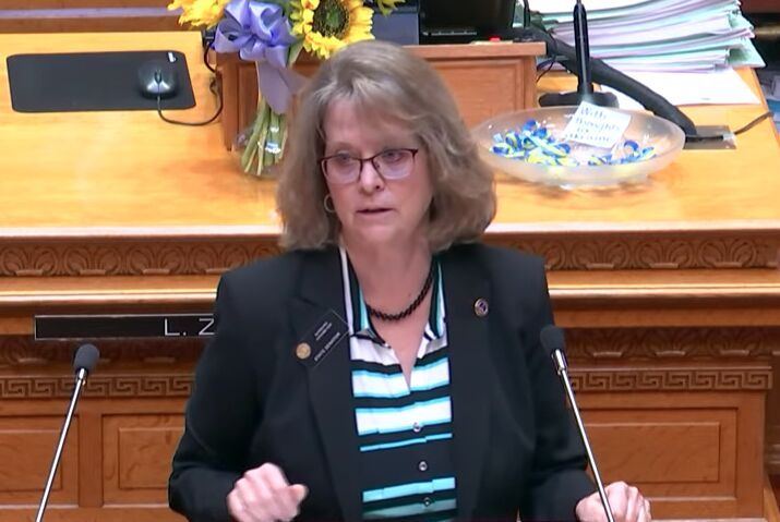 Sen. Barbara Kirkmeyer, R-Brighton, talks about the impact of SB 238 on local governments. (Courtesy Colorado Channel)