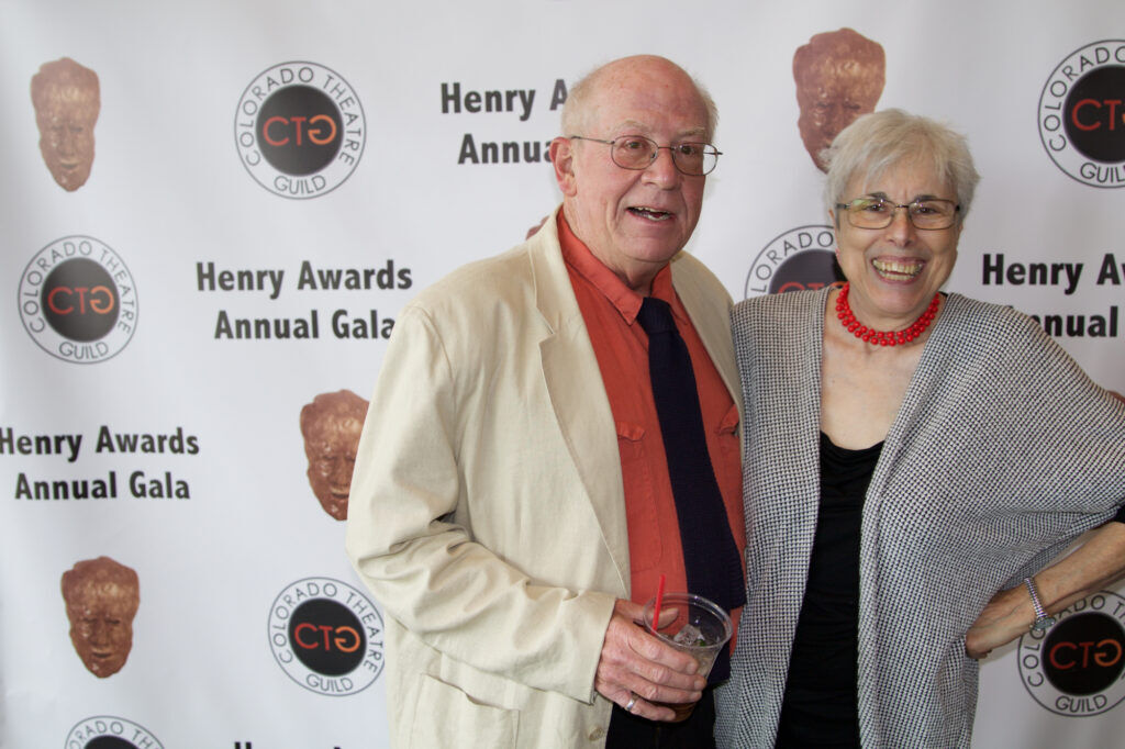 Ed Baierlein and wife Sallie Diamond, shown just before Baierlein was presented the Colorado Theatre Guild's 2017 Lifetime Achievement Award. (John Moore/Denver Gazette)