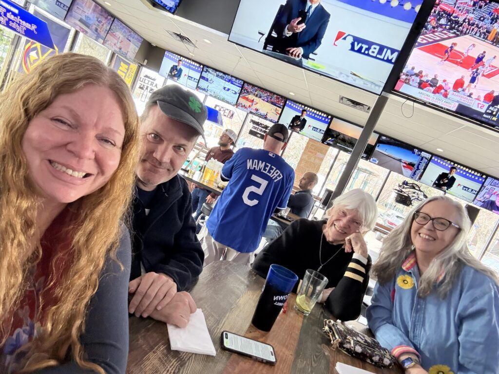Checking out the Nuggets n the 360-TV environs of the Olde Town Tavern in Arvada. (John Moore/Denver Gazette)