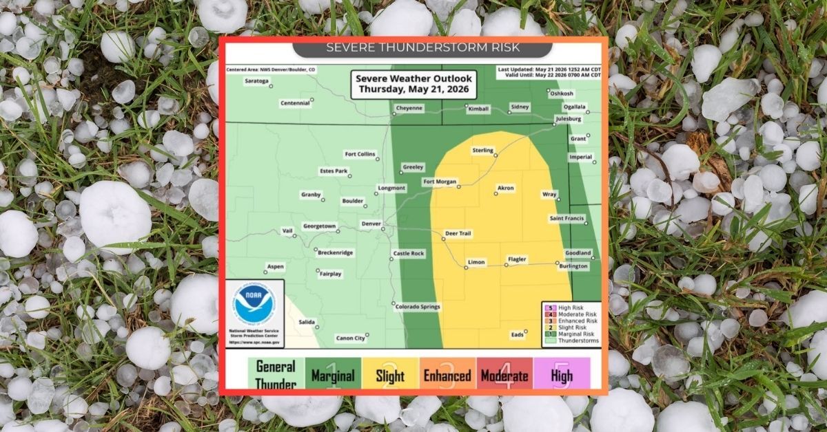 Severe damage could occur if expected ‘golf ball-size’ hail hits Colorado