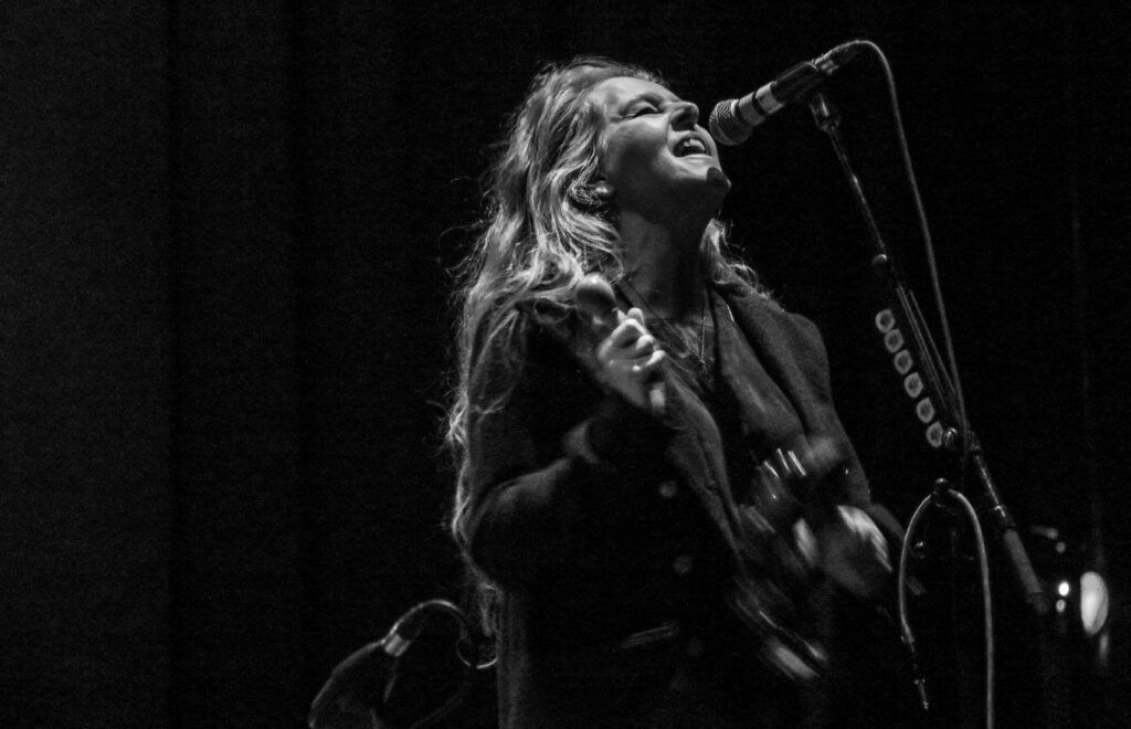 Neko Case, shown performing at the Paramount Theatre in Denver in November 2025, was back in Denver this week playing with the New Pornographers at the Gothic Theatre. (John Moore/Denver Gazette)