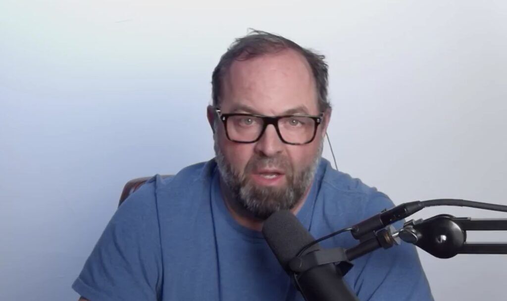 Conservative podcaster Joe Oltmann announces he's seeking the 2026 Republican nomination for governor in an online livestream on Friday, Dec. 26, 2025. (Screengrab via Facebook Live)