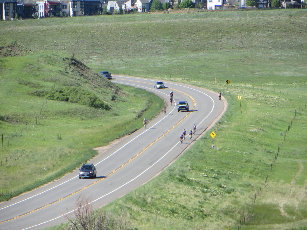 Cyclists along U.S. 36 between Boulder and Lyons -- considered the most dangerous road in unincorporated Boulder County. Courtesy photo
