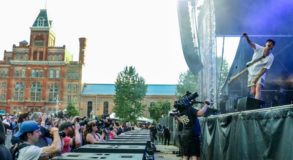 Goth Babe performs at the Outside Days festival in Denver, May 29, 2026, on the Auraria campus. (John Moore/Denver Gazette)