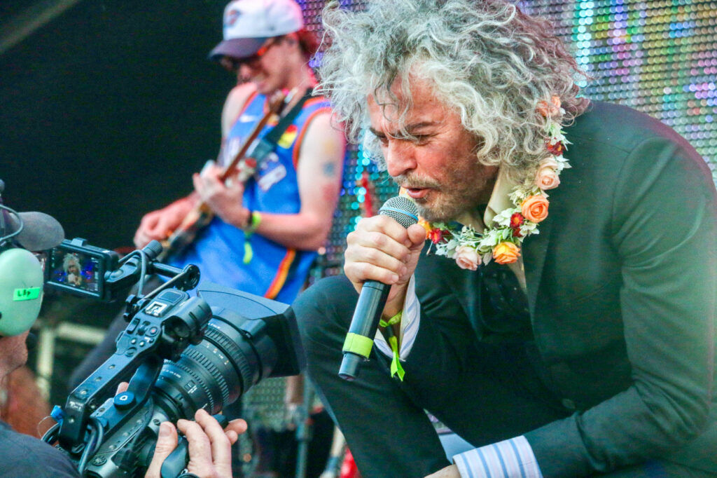Wayne Coyne with the Flaming Lips at the Outside Days festival in Denver, May 30, 2026, on the Auraria campus. (John Moore/Denver Gazette)