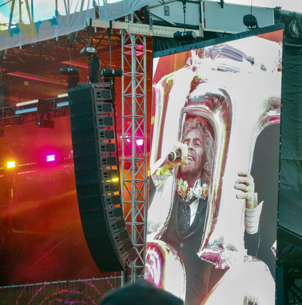 Wayne Coyne with the Flaming Lips at the Outside Days festival in Denver, May 30, 2026, on the Auraria campus. (John Moore/Denver Gazette)