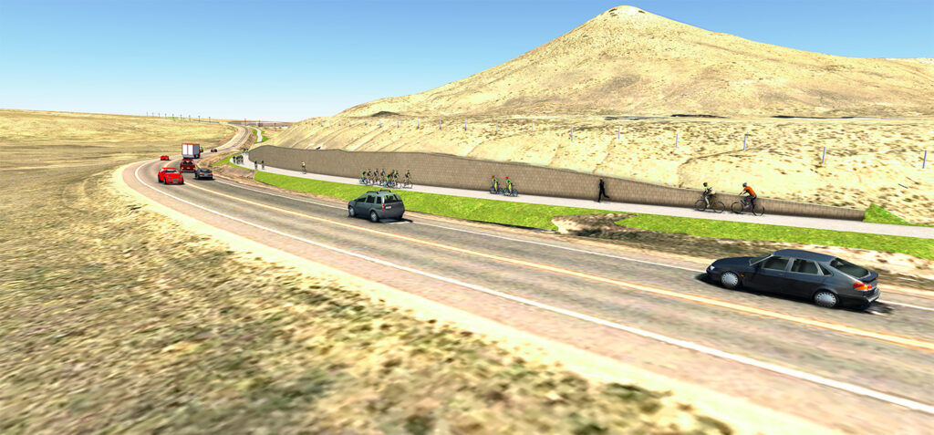 A concept rendering of the future North Foothills Bikeway along U.S. 36 between Boulder and Lyons. Courtesy photo