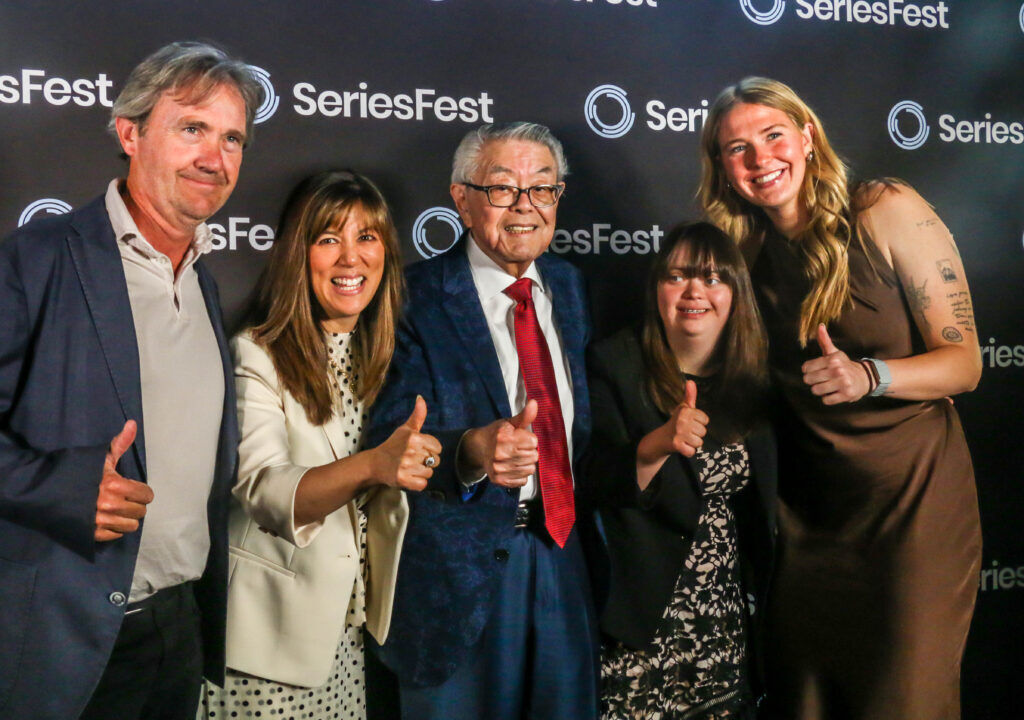 John J. Sie accepts SeriesFest's 2026 Vision Award at the episodic TV festival's Soiree gala at Asterisk on May 8, 2026. (John Moore/The Denver Gazette)