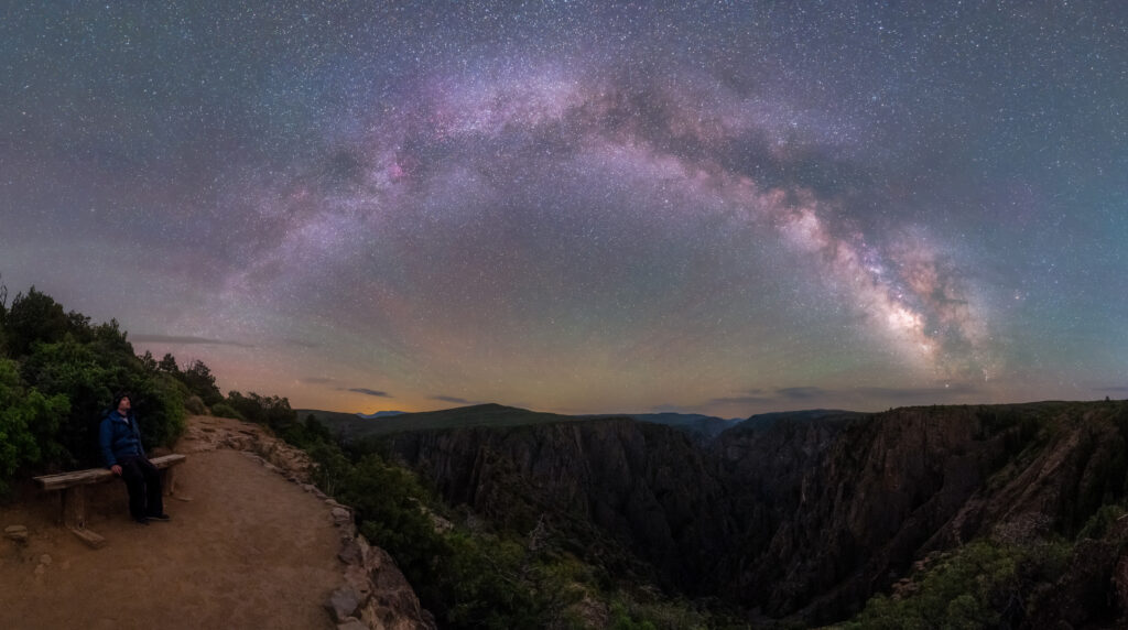 Taking in the stars at Black Canyon of the Gunnison National Park in western Colorado. Photo credit: DarkSky International/Andrew Raaber