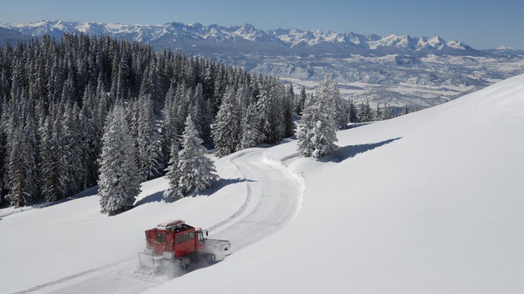Owning a home at Cimarron Mountain Club comes with a membership to a private ski resort. Multiple snowcats are available to members. Photo: Tin House Creative.