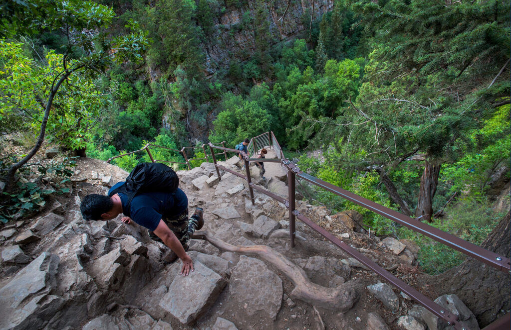 Steps toward the top of the trail to Hanging Lake. Christian Murdock, The Gazette