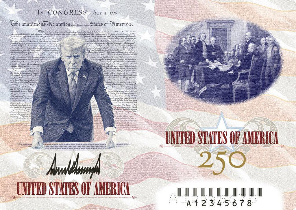 Trump reveals new passport design featuring his portrait with warning
