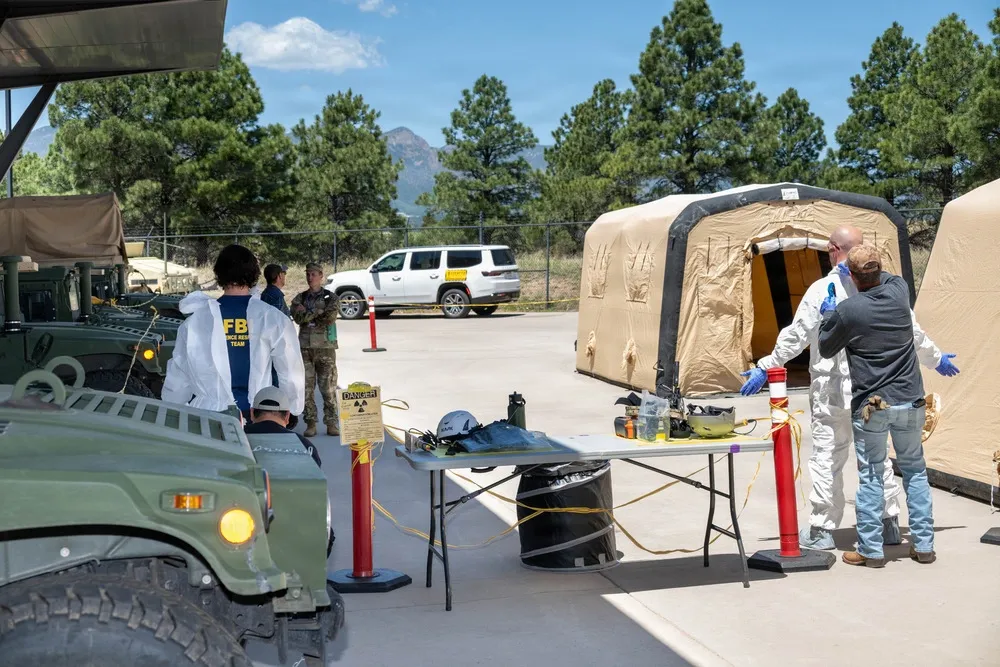 Photo of Prominent Hunt, a training exercise conducted by the FBI, Department of Energy, and Department of War to prepare the agencies for the unlikely chance of a terrorist attack in Colorado. (Courtesy of FBI).