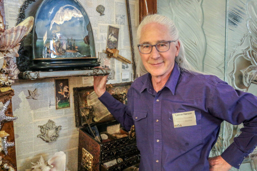Acclaimed Denver installation artist Lonnie Hanzon accepted a final commission from Museum of Outdoor Arts co-founder John W. Madden Jr. to build a permanent home for Hanzon's popular exhibit, "The Cabinet of Curiosities and Impossible Things." Photo taken April 24, 2024. (JOHN MOORE, DENVER GAZETTE)
