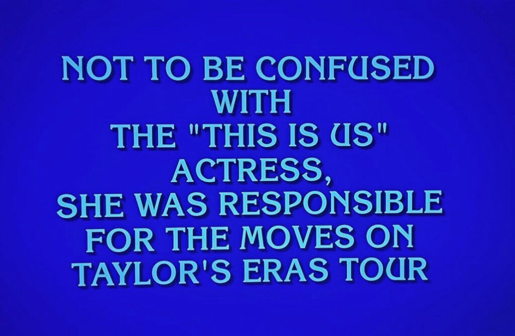 Choreographer Mandy Moore, who grew up in Summit County, was the subject of a recent 'Jeopardy' question. (Screenshot)